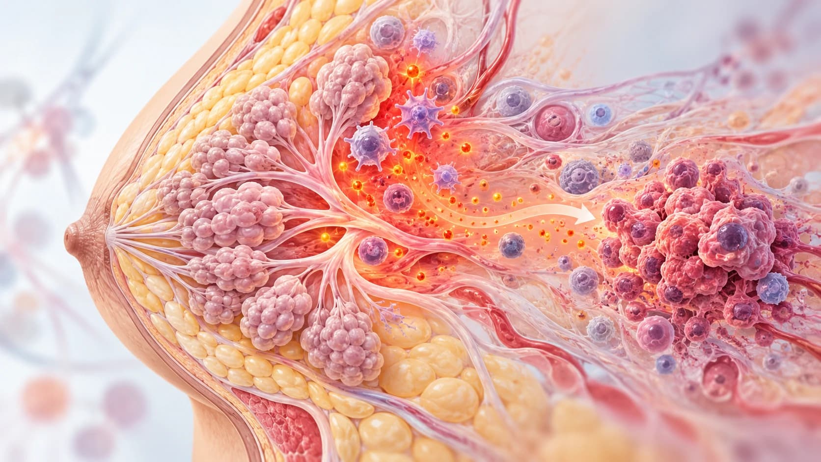 Comment l’inflammation chronique façonne le risque et la croissance du cancer du sein